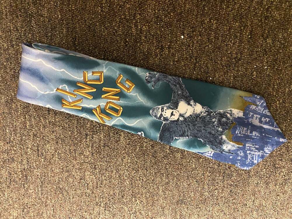 Vintage 1992 King Kong American Film Classics 100% Silk Novelty Necktie